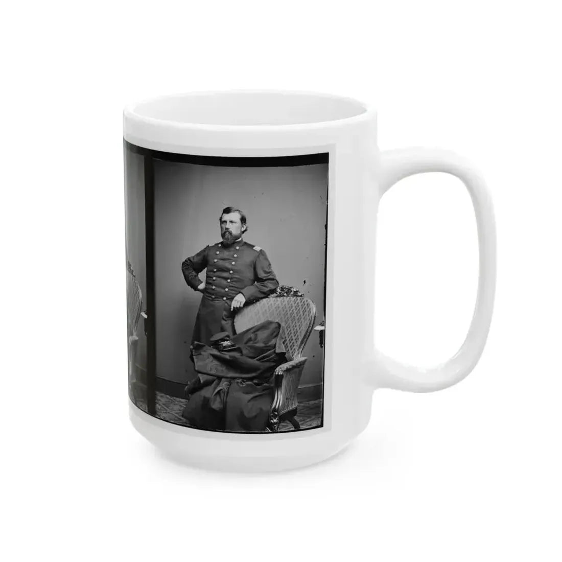 Col.  L.S. Trowbridge 10th Mich. Cav. (U.S. Civil War) White Coffee Mug - Go Mug Yourself