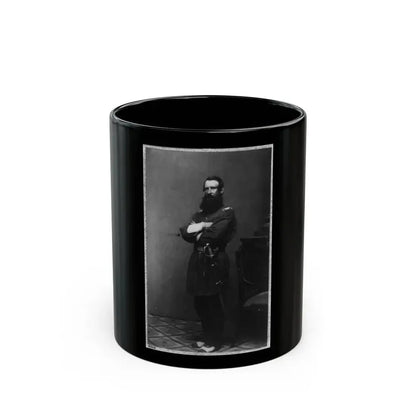 Col. Thomas Cass, 9th Mass. Infantry, Full-Length Portrait, Standing, Facing Left, In Uniform (U.S. Civil War) Black Coffee Mug 11oz - Go Mug Yourself