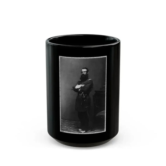 Col. Thomas Cass, 9th Mass. Infantry, Full-Length Portrait, Standing, Facing Left, In Uniform (U.S. Civil War) Black Coffee Mug 15oz - Go Mug Yourself