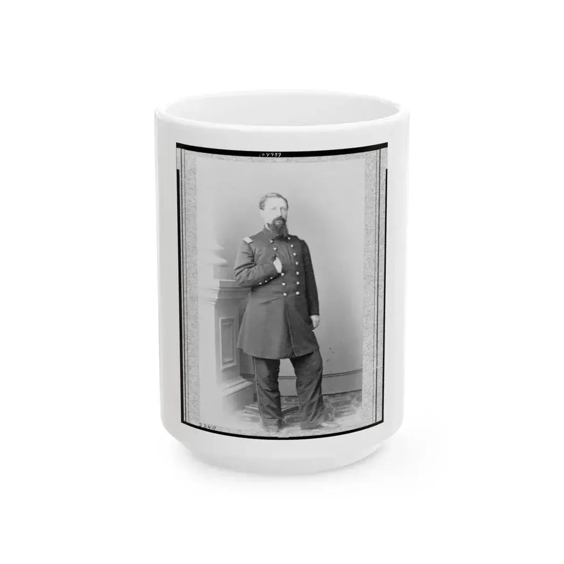Col. W.E. Woodruff, 2d Kentucky Infantry, Full-Length Portrait, Standing, Facing Right (U.S. Civil War) White Coffee Mug 15oz - Go Mug Yourself