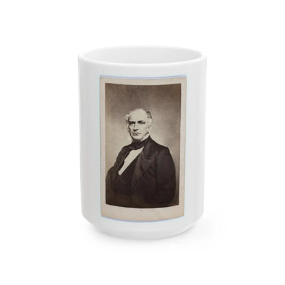 Col. Edward D. Baker, 1811-1861 (U.S. Civil War) White Coffee Mug-15oz-Go Mug Yourself