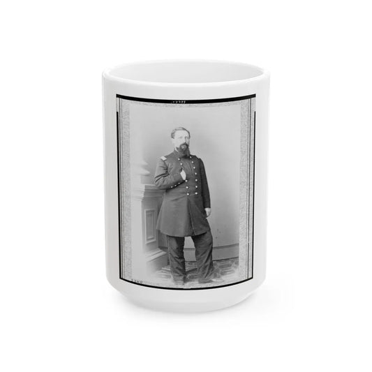 Col. W.E. Woodruff, 2d Kentucky Infantry, Full-Length Portrait, Standing, Facing Right (U.S. Civil War) White Coffee Mug-15oz-Go Mug Yourself