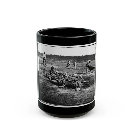 Cold Harbor, Va. African Americans Collecting Bones Of Soldiers Killed In The Battle (U.S. Civil War) Black Coffee Mug 15oz - Go Mug Yourself
