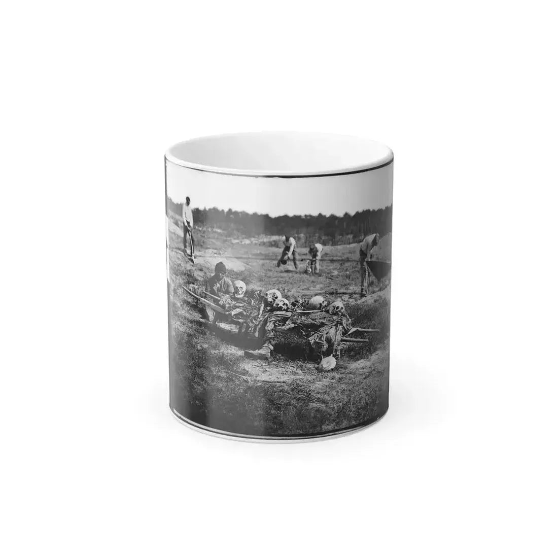 Cold Harbor, Va. African Americans Collecting Bones of Soldiers Killed in the Battle (U.S. Civil War) Color Changing Coffee Mug 11oz Default Title 11oz - Go Mug Yourself