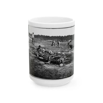 Cold Harbor, Va. African Americans Collecting Bones Of Soldiers Killed In The Battle (U.S. Civil War) White Coffee Mug 15oz - Go Mug Yourself