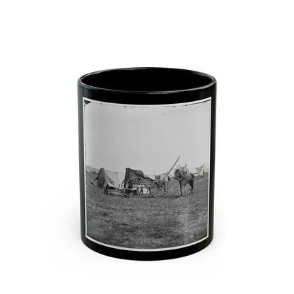 Cold Harbor, Va. Photographer's Wagon And Tent (U.S. Civil War) Black Coffee Mug 11oz - Go Mug Yourself