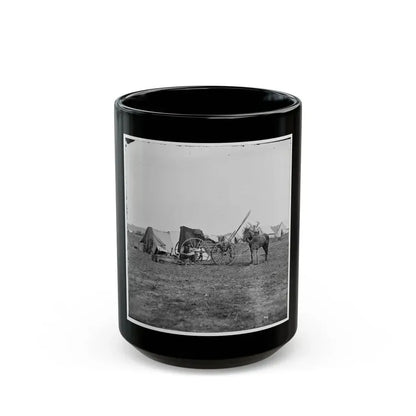 Cold Harbor, Va. Photographer's Wagon And Tent (U.S. Civil War) Black Coffee Mug 15oz - Go Mug Yourself