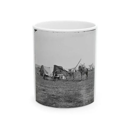 Cold Harbor, Va. Photographer's Wagon And Tent (U.S. Civil War) White Coffee Mug 11oz - Go Mug Yourself