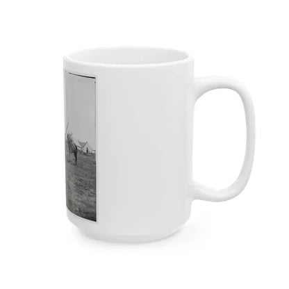 Cold Harbor, Va. Photographer's Wagon And Tent (U.S. Civil War) White Coffee Mug - Go Mug Yourself