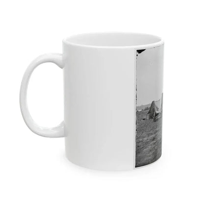 Cold Harbor, Va. Photographer's Wagon And Tent (U.S. Civil War) White Coffee Mug - Go Mug Yourself