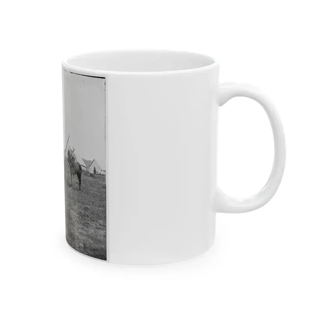 Cold Harbor, Va. Photographer's Wagon And Tent (U.S. Civil War) White Coffee Mug - Go Mug Yourself