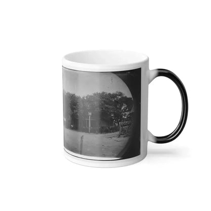 Cold Harbor, Va, Vicinity. Cavalry Horses Outside the Old Church Hotel (U.S. Civil War) Color Changing Coffee Mug 11oz - Go Mug Yourself