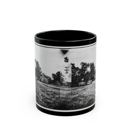 Cold Harbor, Va, Vicinity. W. P. Burnett's House; Tents At Left (U.S. Civil War) Black Coffee Mug 11oz - Go Mug Yourself