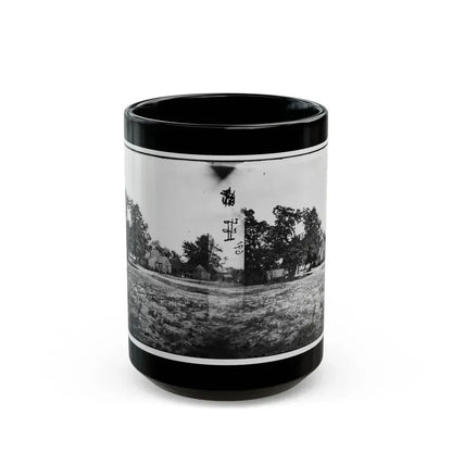 Cold Harbor, Va, Vicinity. W. P. Burnett's House; Tents At Left (U.S. Civil War) Black Coffee Mug 15oz - Go Mug Yourself