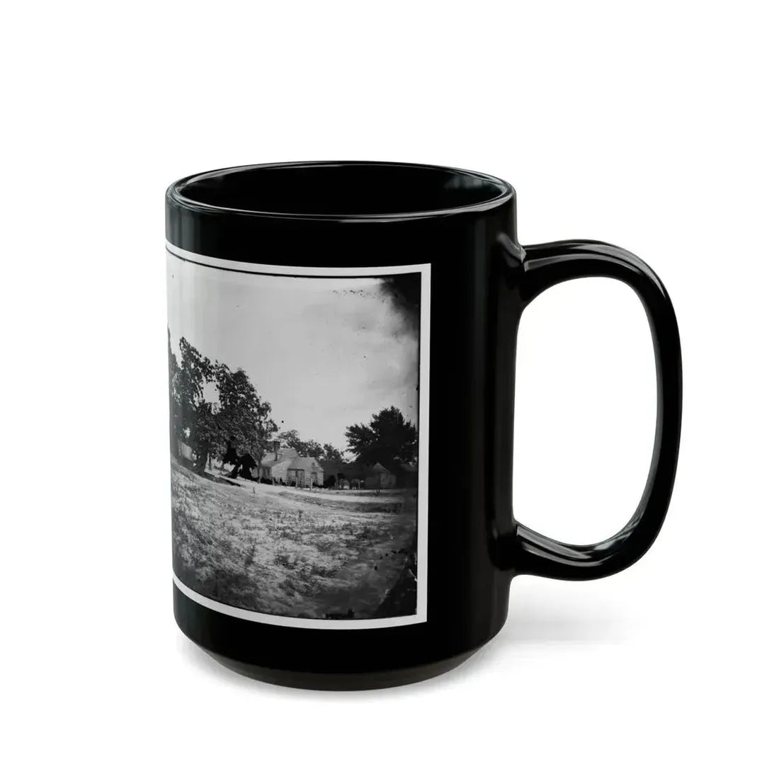 Cold Harbor, Va, Vicinity. W. P. Burnett's House; Tents At Left (U.S. Civil War) Black Coffee Mug - Go Mug Yourself