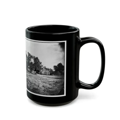 Cold Harbor, Va, Vicinity. W. P. Burnett's House; Tents At Left (U.S. Civil War) Black Coffee Mug - Go Mug Yourself