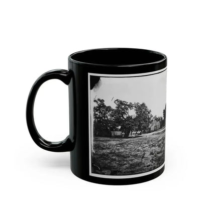 Cold Harbor, Va, Vicinity. W. P. Burnett's House; Tents At Left (U.S. Civil War) Black Coffee Mug - Go Mug Yourself