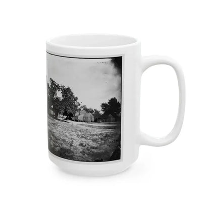 Cold Harbor, Va, Vicinity. W. P. Burnett's House; Tents At Left (U.S. Civil War) White Coffee Mug - Go Mug Yourself