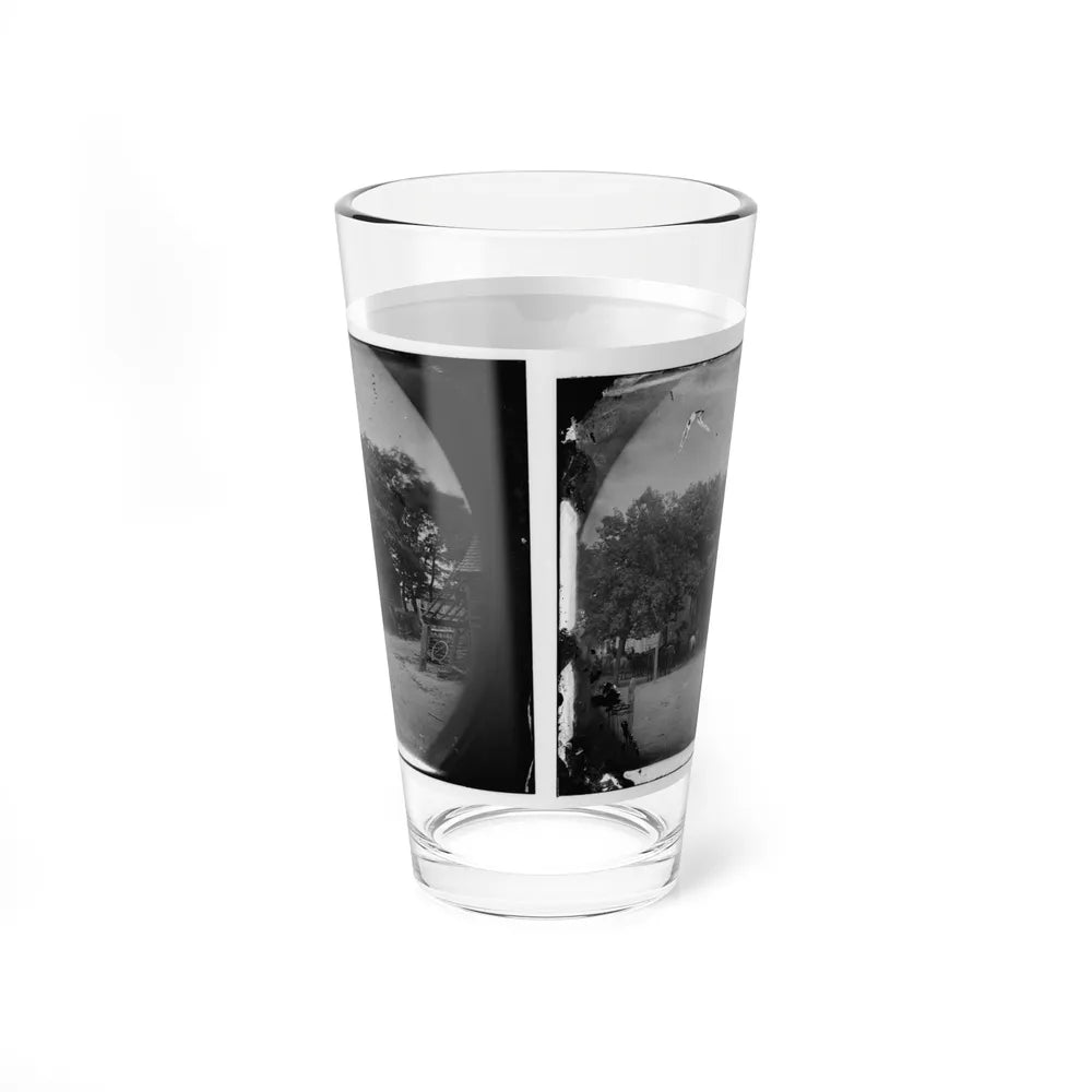 Cold Harbor, Va, Vicinity. Cavalry Horses Outside The Old Church Hotel (U.S. Civil War) Pint Glass 16oz-Go Mug Yourself