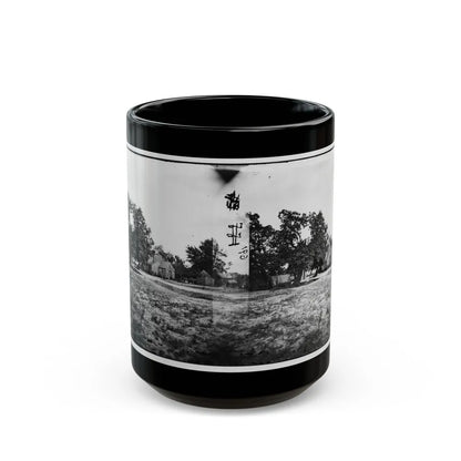 Cold Harbor, Va, Vicinity. W. P. Burnett's House; Tents At Left (U.S. Civil War) Black Coffee Mug-15oz-Go Mug Yourself