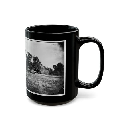 Cold Harbor, Va, Vicinity. W. P. Burnett's House; Tents At Left (U.S. Civil War) Black Coffee Mug-Go Mug Yourself