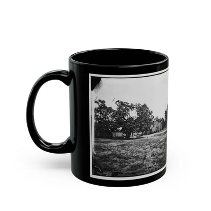 Cold Harbor, Va, Vicinity. W. P. Burnett's House; Tents At Left (U.S. Civil War) Black Coffee Mug-Go Mug Yourself