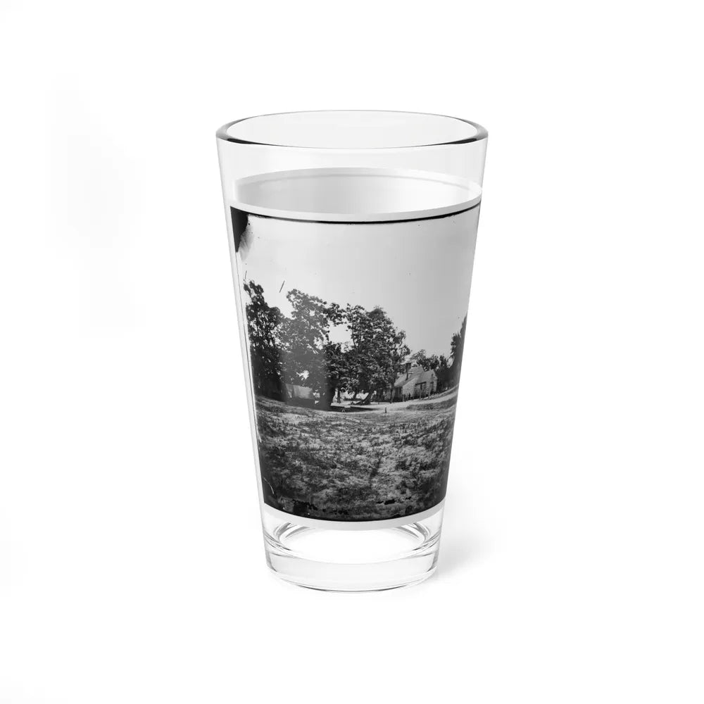 Cold Harbor, Va, Vicinity. W. P. Burnett's House; Tents At Left (U.S. Civil War) Pint Glass 16oz-Go Mug Yourself