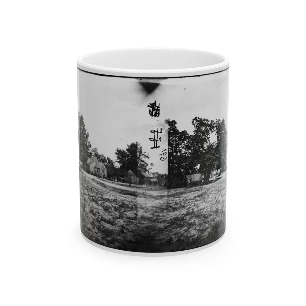 Cold Harbor, Va, Vicinity. W. P. Burnett's House; Tents At Left (U.S. Civil War) White Coffee Mug-11oz-Go Mug Yourself