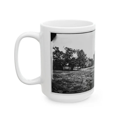 Cold Harbor, Va, Vicinity. W. P. Burnett's House; Tents At Left (U.S. Civil War) White Coffee Mug-Go Mug Yourself