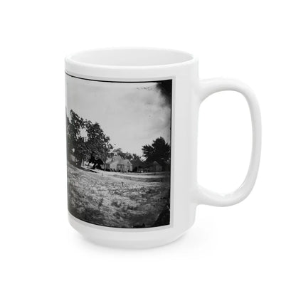 Cold Harbor, Va, Vicinity. W. P. Burnett's House; Tents At Left (U.S. Civil War) White Coffee Mug-Go Mug Yourself