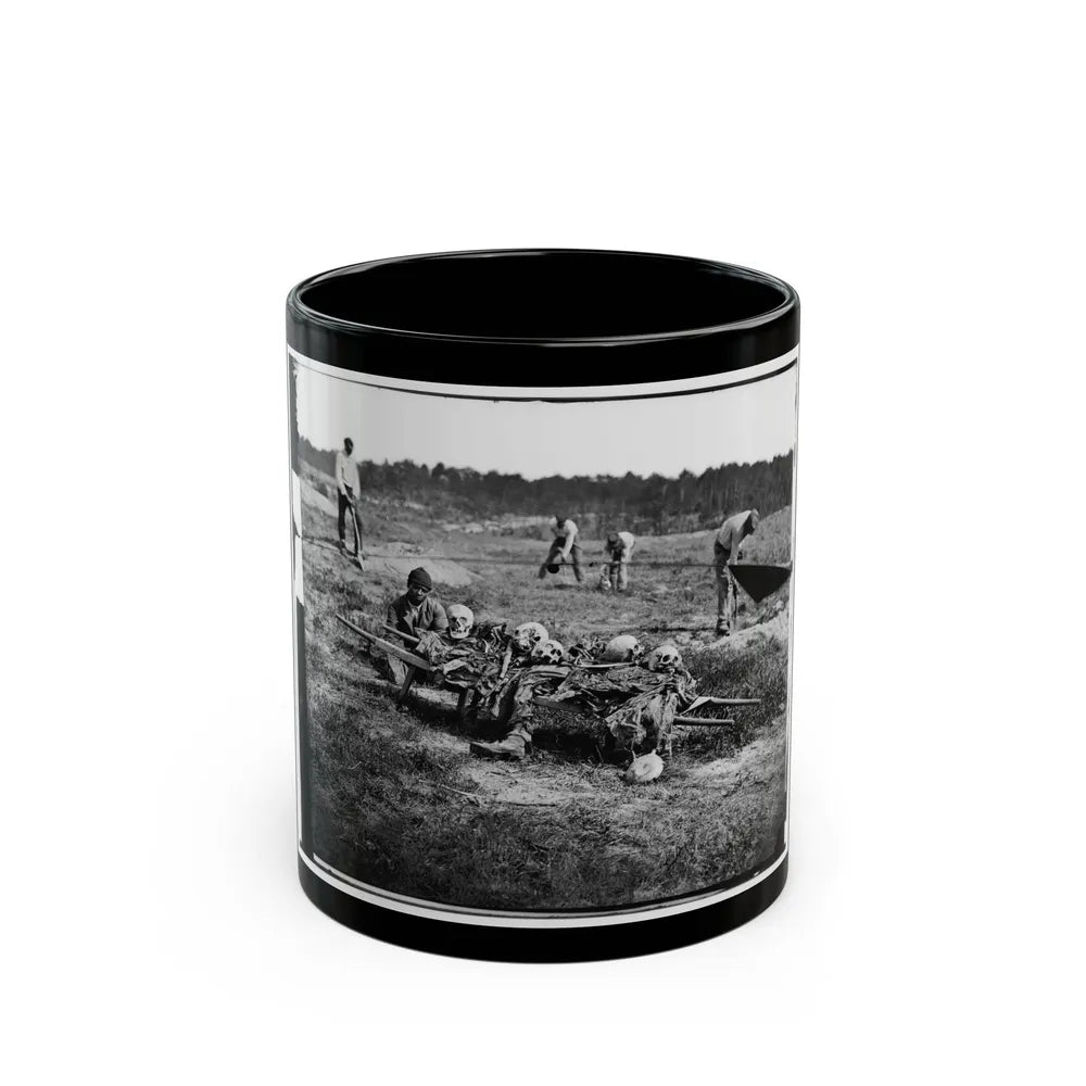 Cold Harbor, Va. African Americans Collecting Bones Of Soldiers Killed In The Battle (U.S. Civil War) Black Coffee Mug-11oz-Go Mug Yourself