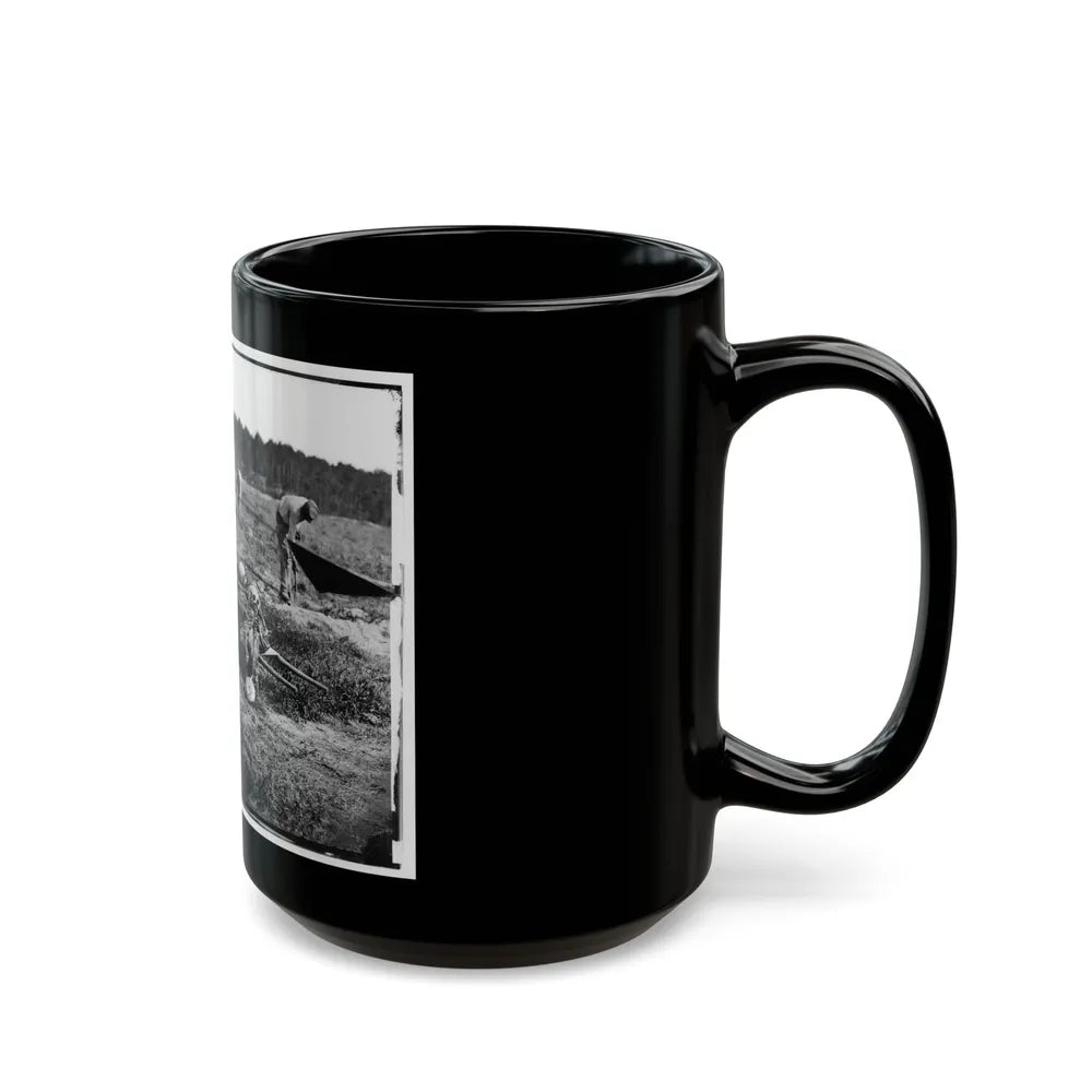 Cold Harbor, Va. African Americans Collecting Bones Of Soldiers Killed In The Battle (U.S. Civil War) Black Coffee Mug-Go Mug Yourself