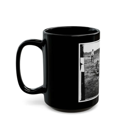 Cold Harbor, Va. African Americans Collecting Bones Of Soldiers Killed In The Battle (U.S. Civil War) Black Coffee Mug-Go Mug Yourself