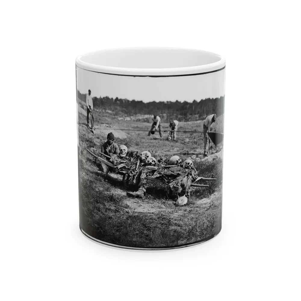 Cold Harbor, Va. African Americans Collecting Bones Of Soldiers Killed In The Battle (U.S. Civil War) White Coffee Mug-11oz-Go Mug Yourself