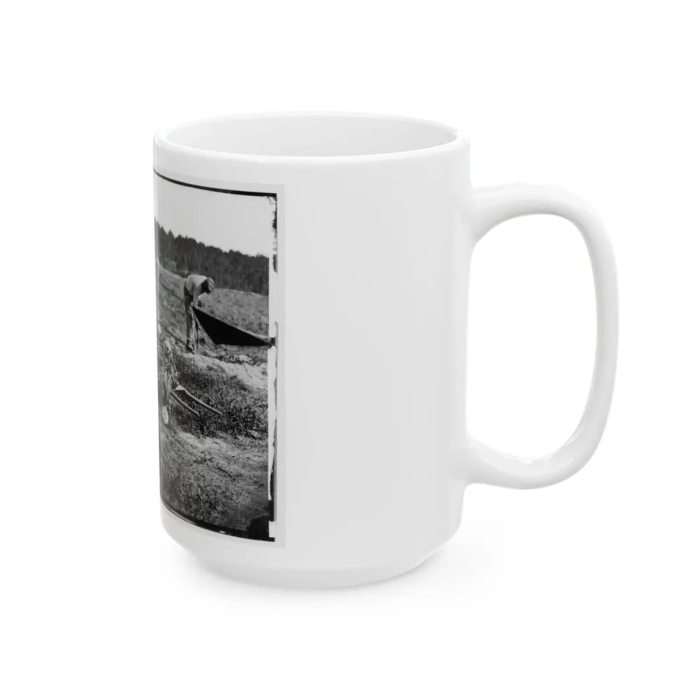 Cold Harbor, Va. African Americans Collecting Bones Of Soldiers Killed In The Battle (U.S. Civil War) White Coffee Mug-Go Mug Yourself