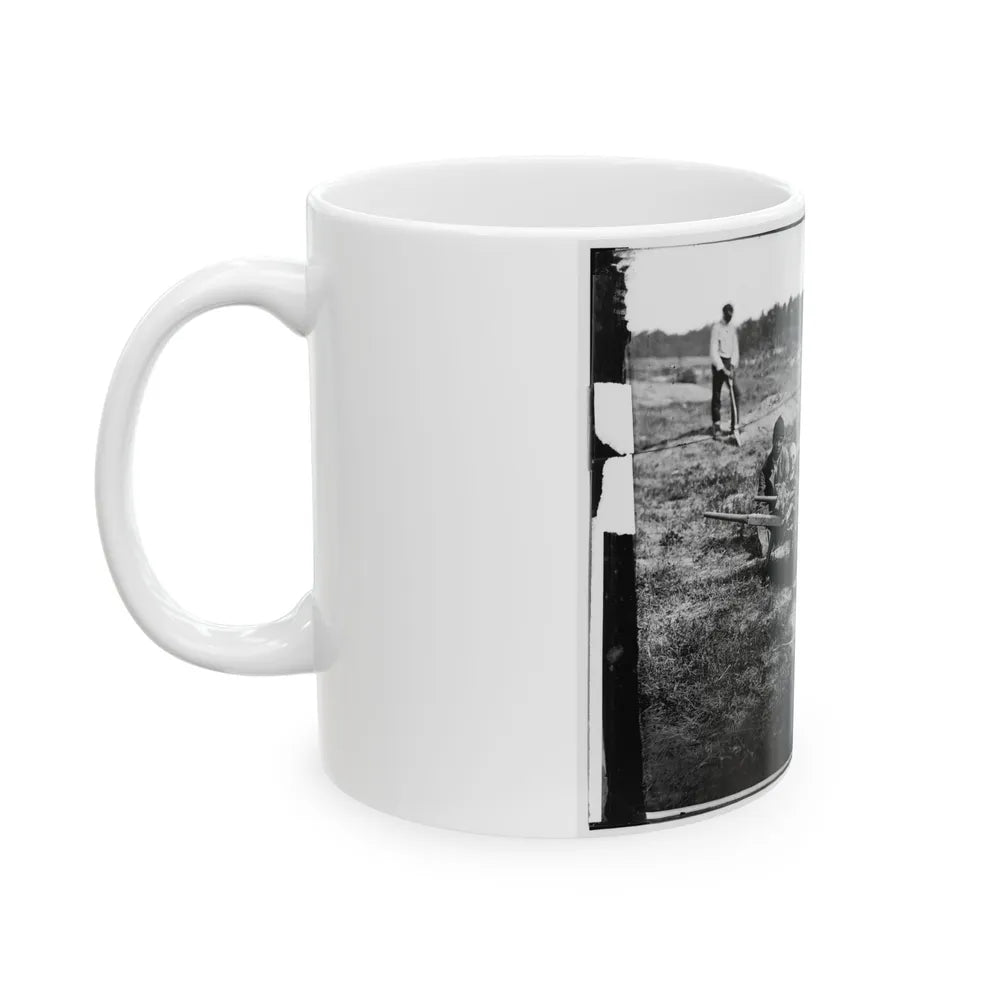 Cold Harbor, Va. African Americans Collecting Bones Of Soldiers Killed In The Battle (U.S. Civil War) White Coffee Mug-Go Mug Yourself