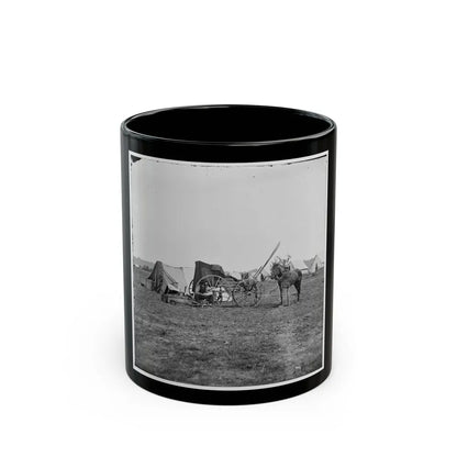 Cold Harbor, Va. Photographer's Wagon And Tent (U.S. Civil War) Black Coffee Mug-11oz-Go Mug Yourself