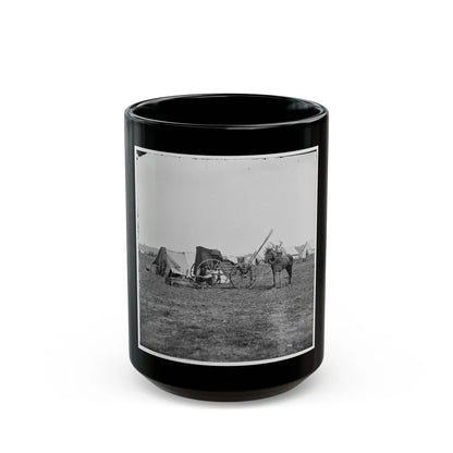 Cold Harbor, Va. Photographer's Wagon And Tent (U.S. Civil War) Black Coffee Mug-15oz-Go Mug Yourself