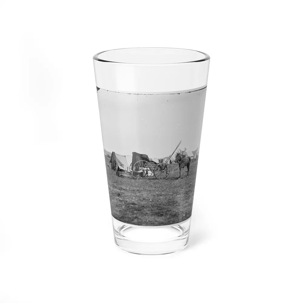 Cold Harbor, Va. Photographer's Wagon And Tent (U.S. Civil War) Pint Glass 16oz-16oz-Go Mug Yourself