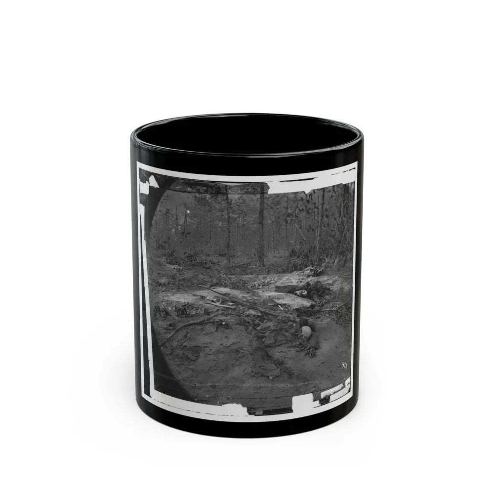 Cold Harbor, Va., Vicinity. Unburied Dead On The Battlefield Of Gaines' Mill (U.S. Civil War) Black Coffee Mug-11oz-Go Mug Yourself