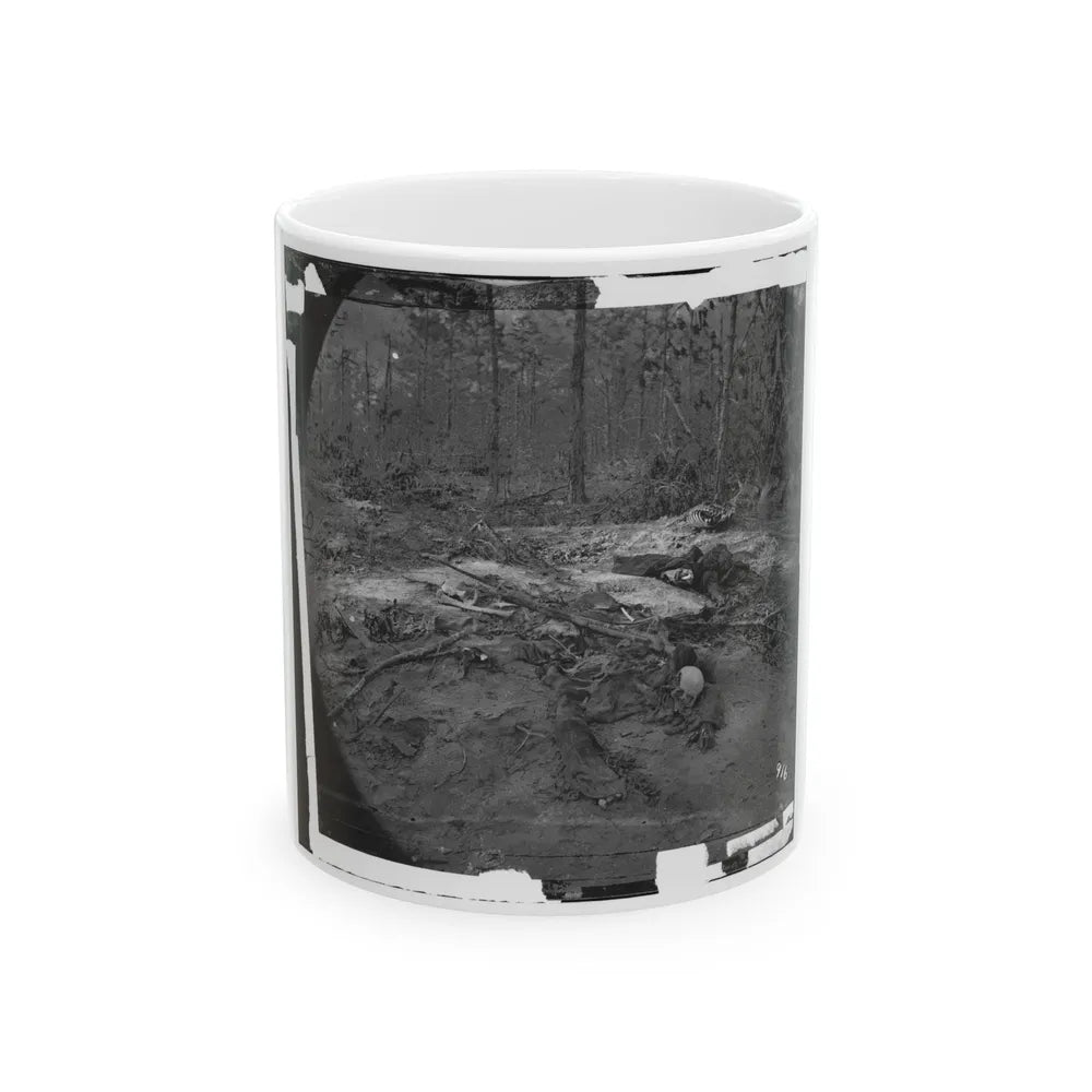 Cold Harbor, Va., Vicinity. Unburied Dead On The Battlefield Of Gaines' Mill (U.S. Civil War) White Coffee Mug-11oz-Go Mug Yourself