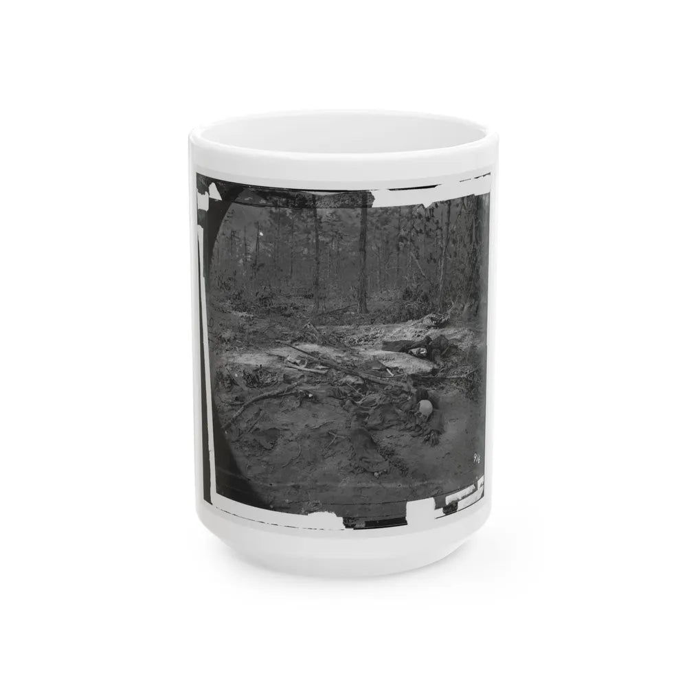 Cold Harbor, Va., Vicinity. Unburied Dead On The Battlefield Of Gaines' Mill (U.S. Civil War) White Coffee Mug-15oz-Go Mug Yourself