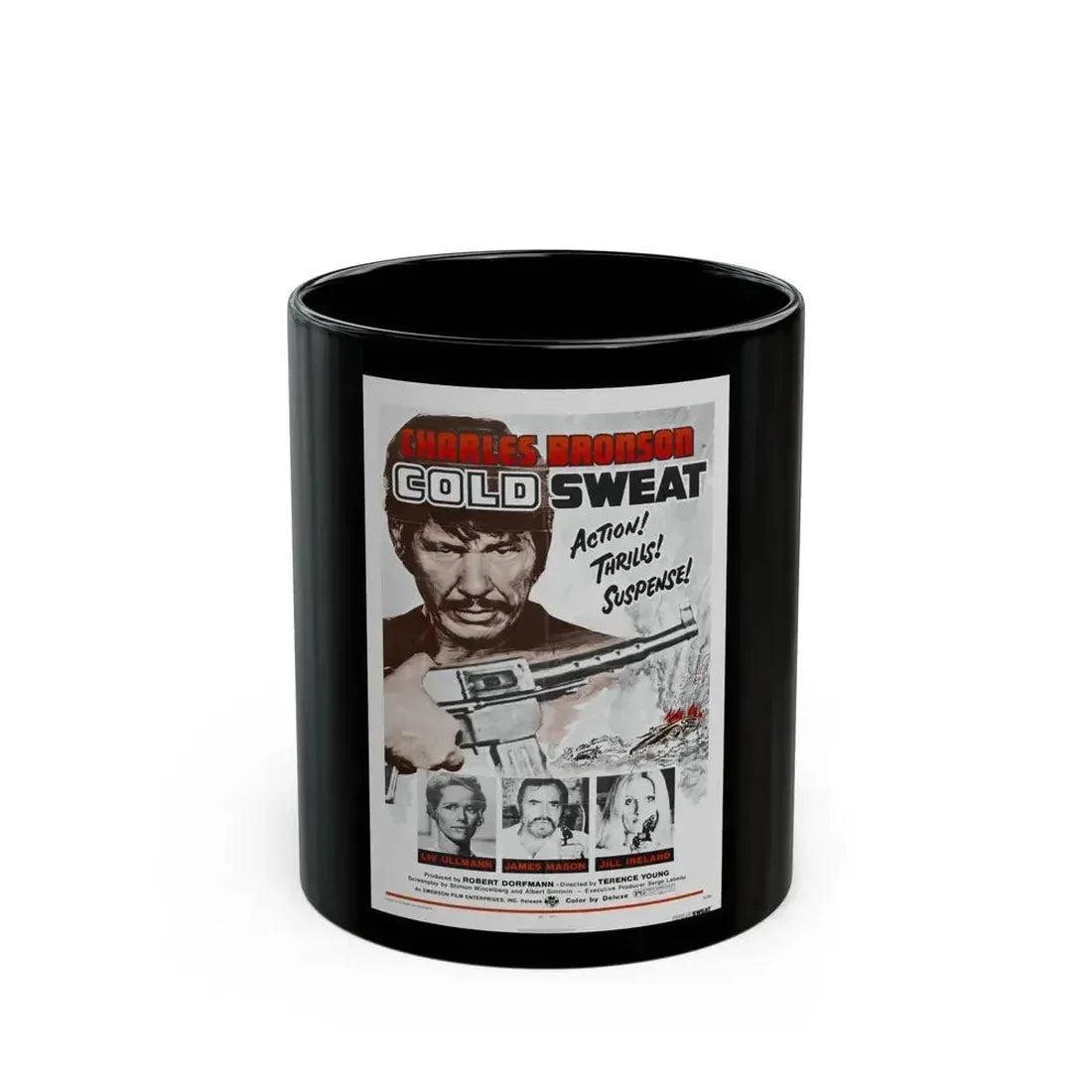 COLD SWEAT 1970 Movie Poster - Black Coffee Mug 11oz - Go Mug Yourself