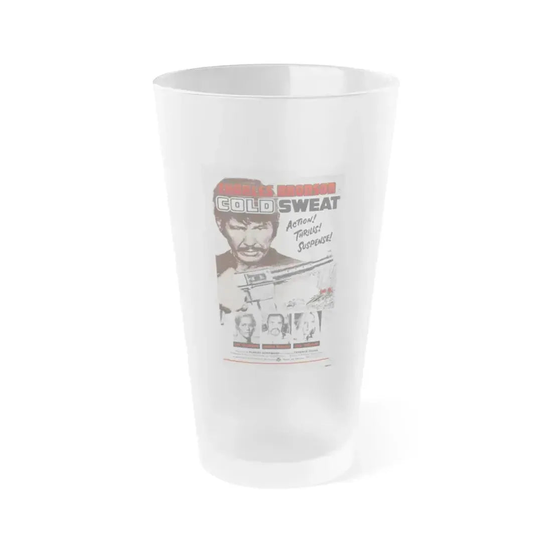 COLD SWEAT 1970 Movie Poster - Frosted Pint Glass 16oz 16oz Frosted - Go Mug Yourself