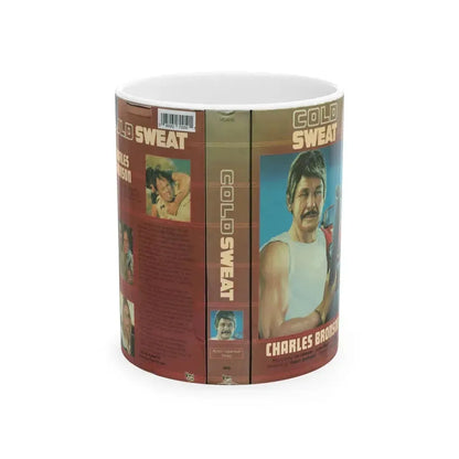 COLD SWEAT CHARLES BRONSON (VHS COVER) - White Coffee Mug 11oz - Go Mug Yourself