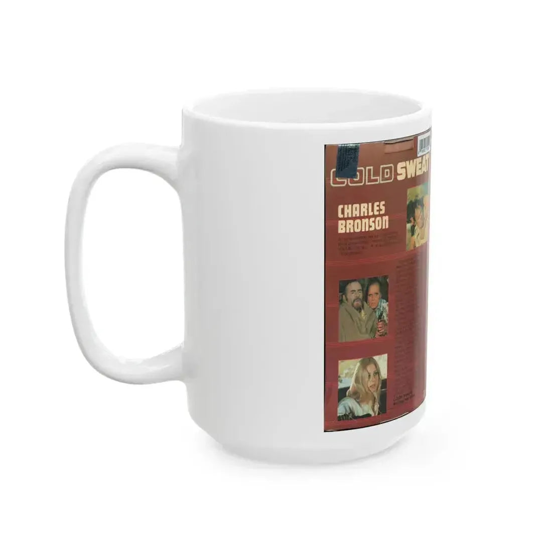 COLD SWEAT CHARLES BRONSON (VHS COVER) - White Coffee Mug - Go Mug Yourself