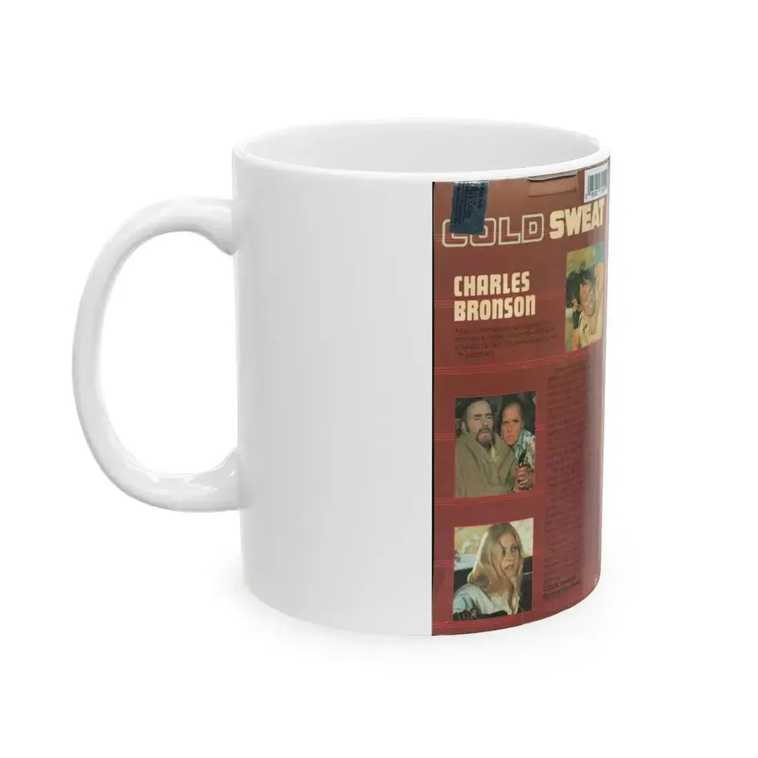 COLD SWEAT CHARLES BRONSON (VHS COVER) - White Coffee Mug - Go Mug Yourself