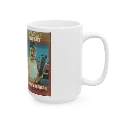 COLD SWEAT CHARLES BRONSON (VHS COVER) - White Coffee Mug-Go Mug Yourself