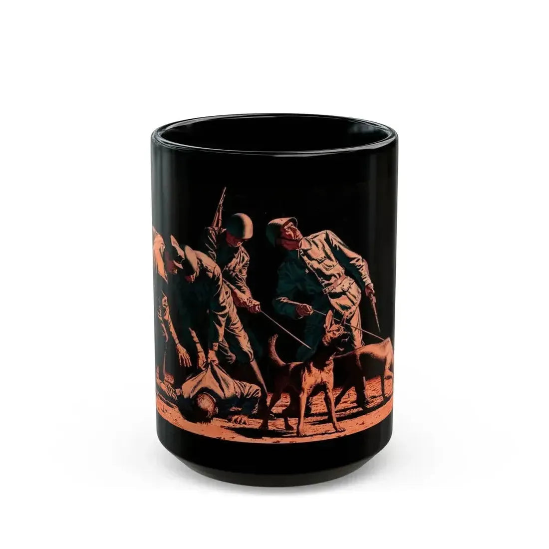 Cold War Era Magazine Illustration (c. 1950s) - Black Coffee Mug 15oz - Go Mug Yourself