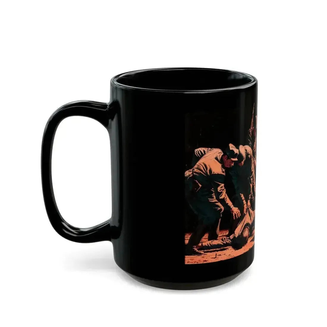 Cold War Era Magazine Illustration (c. 1950s) - Black Coffee Mug - Go Mug Yourself